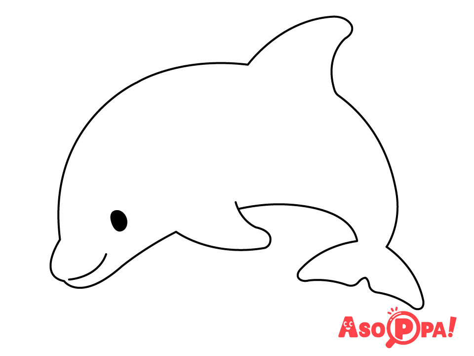 ぬりえ 動物 可愛いイルカ 無料ダウンロードokな塗り絵です Asoppa レシピ あそっぱ